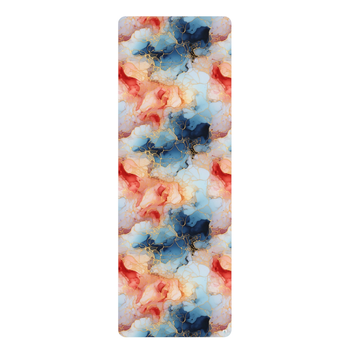 Beautiful Multi Watercolor 22 - Abstract Rainbow - Rubber Yoga Mat