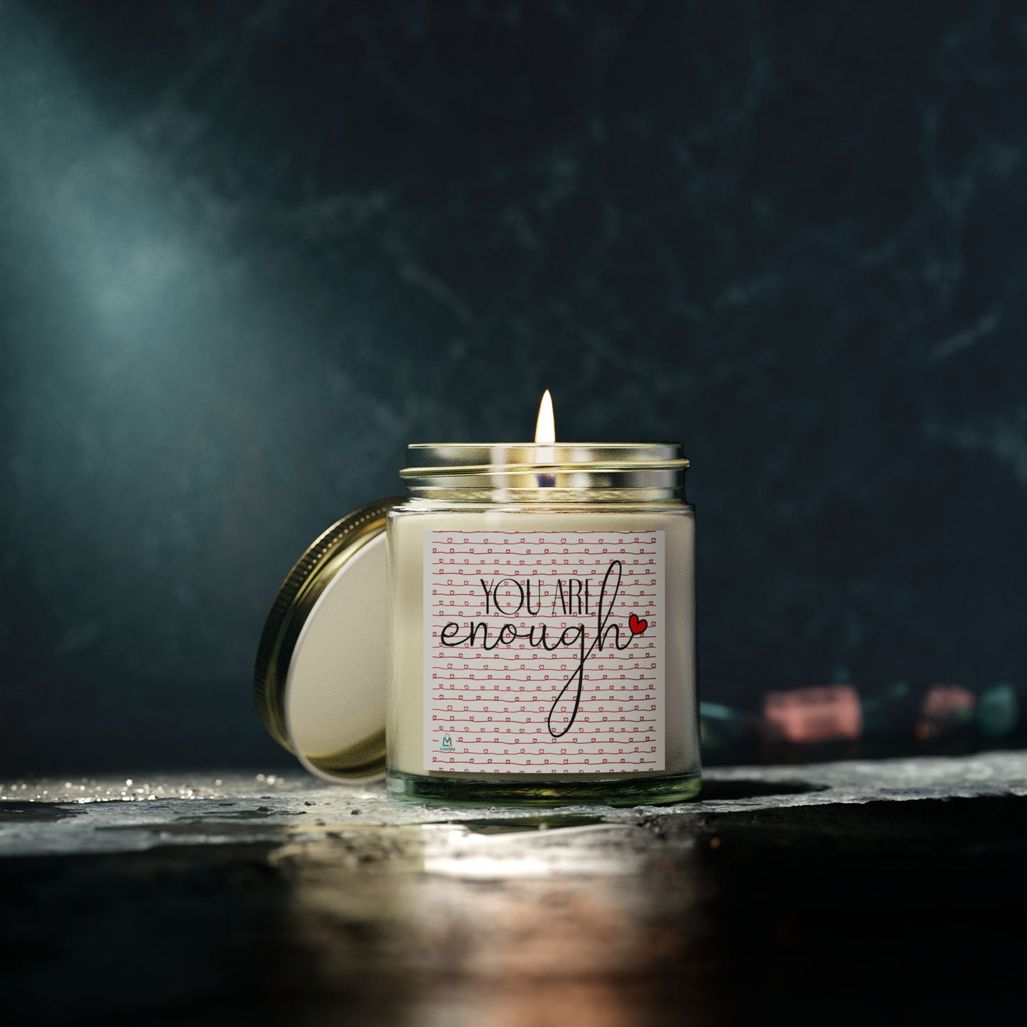 You are Enough - Motivational Scented Candle - Coconut Apricot Wax (4oz, 9oz)