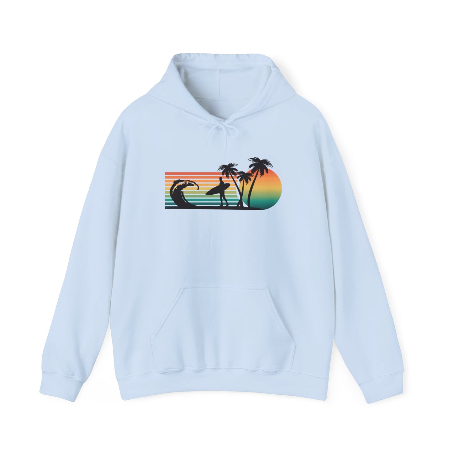Unisex Heavy Blend Hooded Sweatshirt - Surfer Silhouette