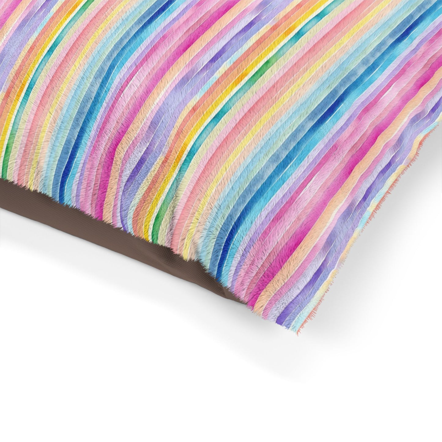 Vibrant Striped Pet Bed - Colorful & Cozy for Your Furry Friend