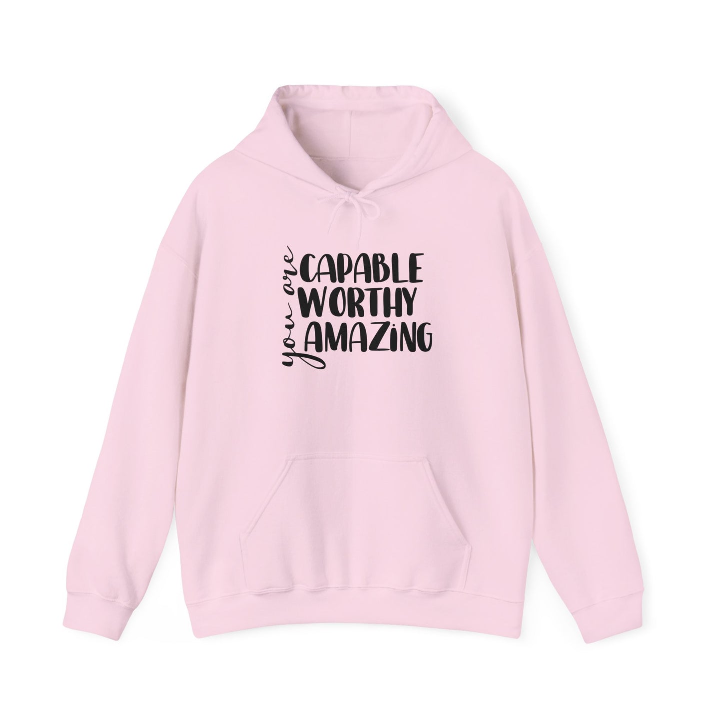Unisex Heavy Blend Hooded Sweatshirt - You are Capable, Worthy, Amazing