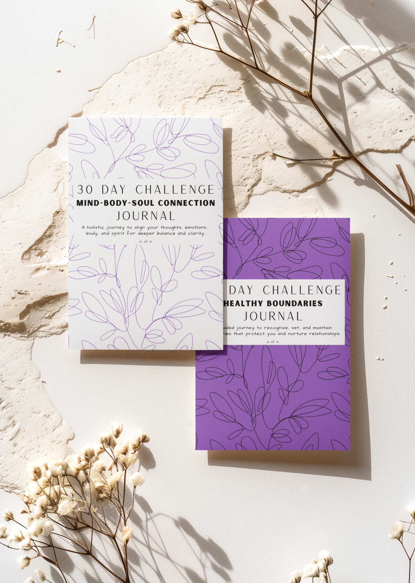 30 Day Challenge - Super Bundle - Complete Hardcover Set - 12 Journals + 12 Digital Downloads