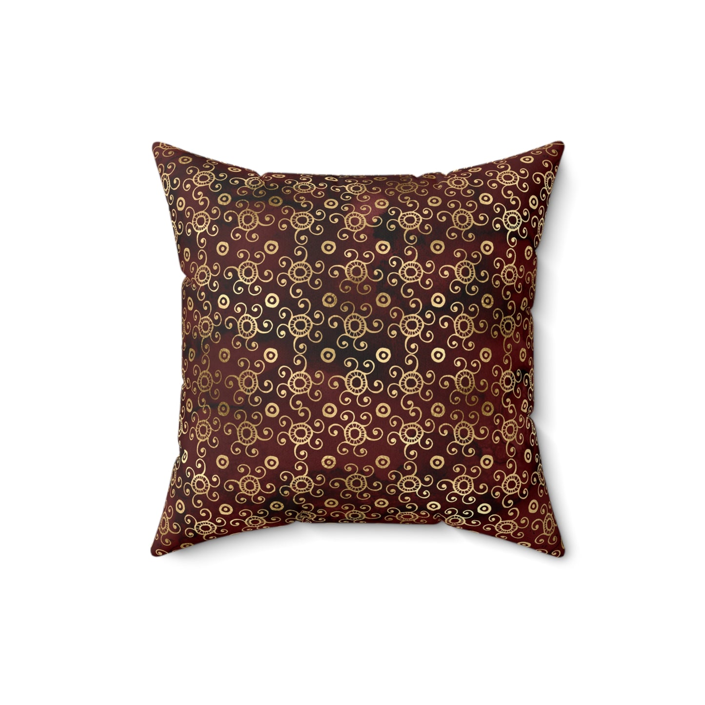 Scarlett and Gold Boho Pattern 1 - Faux Suede Square Pillow