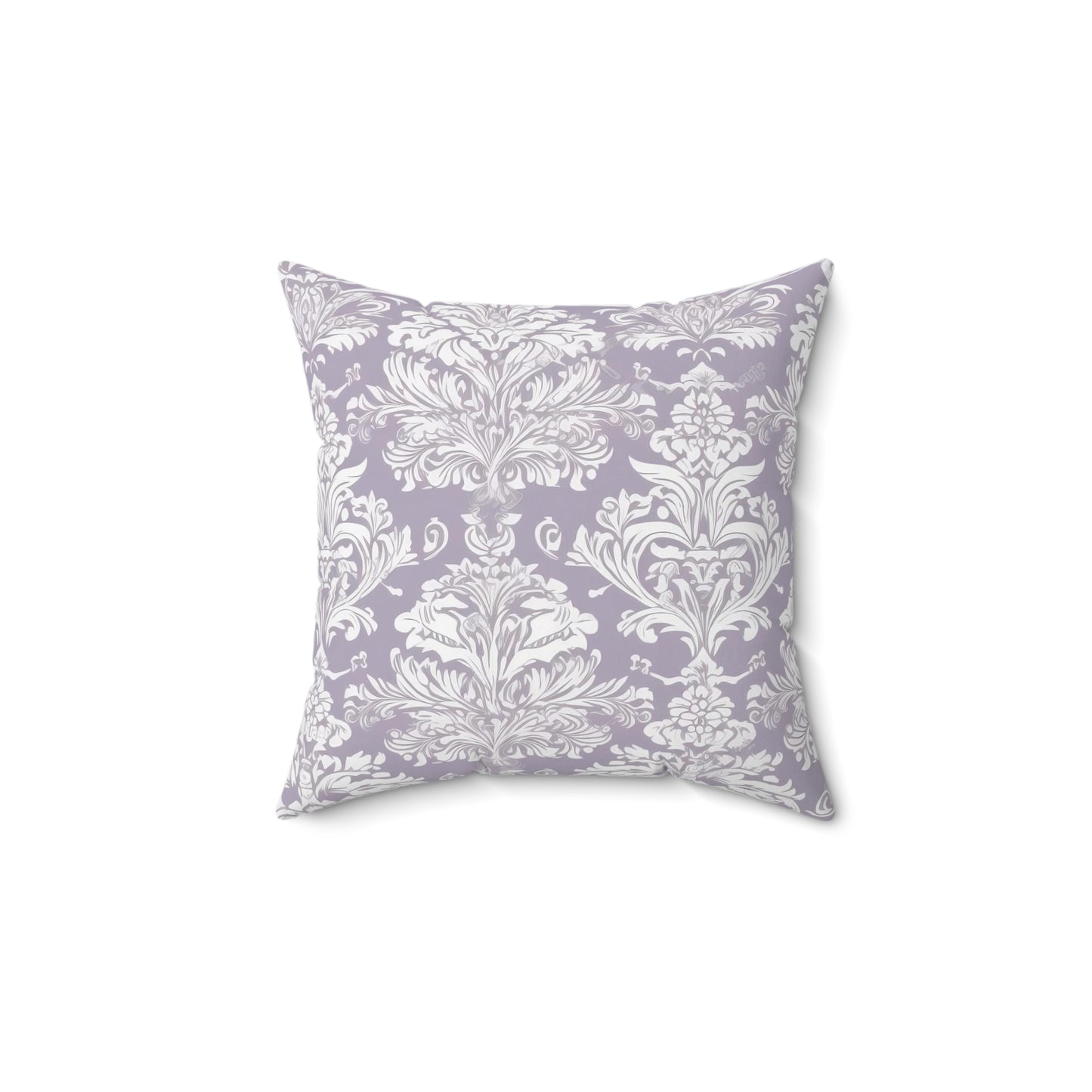 Purple Damask 12 - Beautiful, Shabby Chic, Boho, Fun - Faux Suede Square Pillow