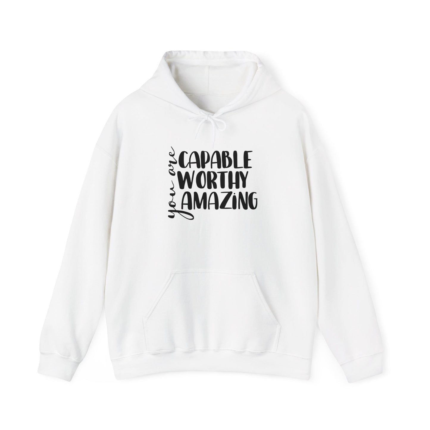 Unisex Heavy Blend Hooded Sweatshirt - You are Capable, Worthy, Amazing