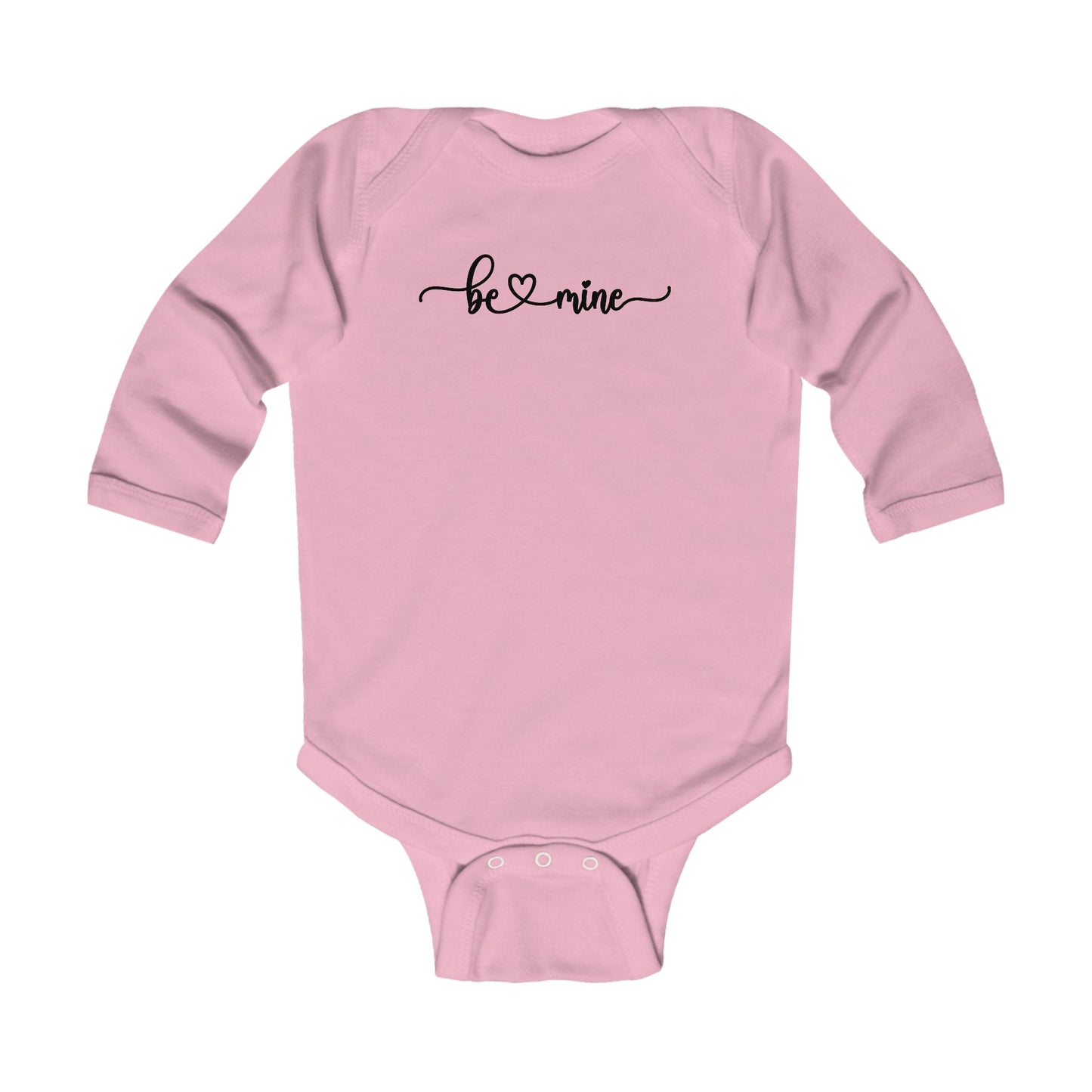 be mine - heart - Infant Long Sleeve Bodysuit