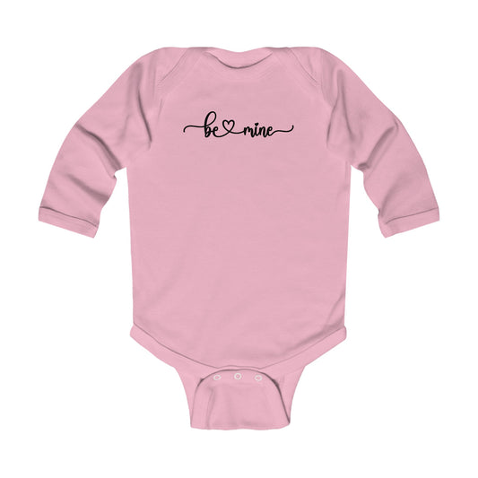 be mine - heart - Infant Long Sleeve Bodysuit