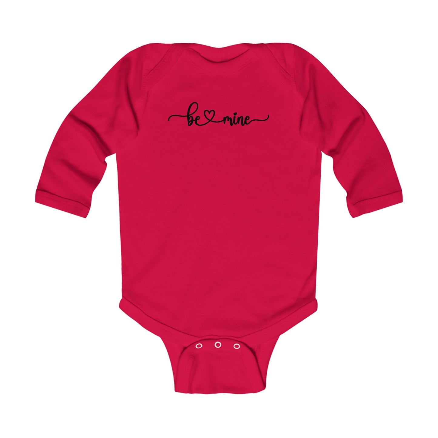 be mine - heart - Infant Long Sleeve Bodysuit