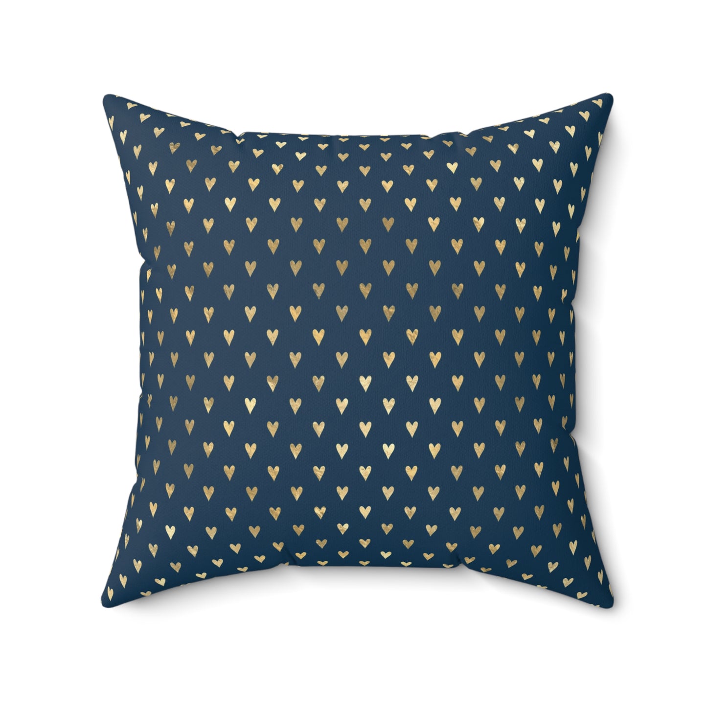Blue and Gold Paris Pattern 2 - Faux Suede Square Pillow
