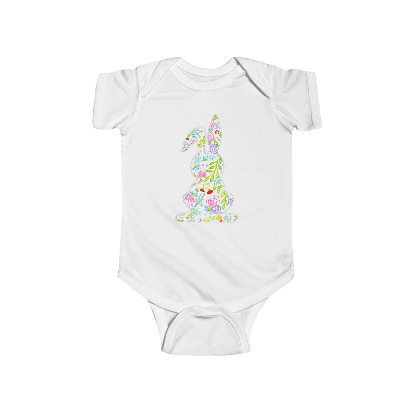Watercolor Doodle Bunny - Infant Fine Jersey Bodysuit