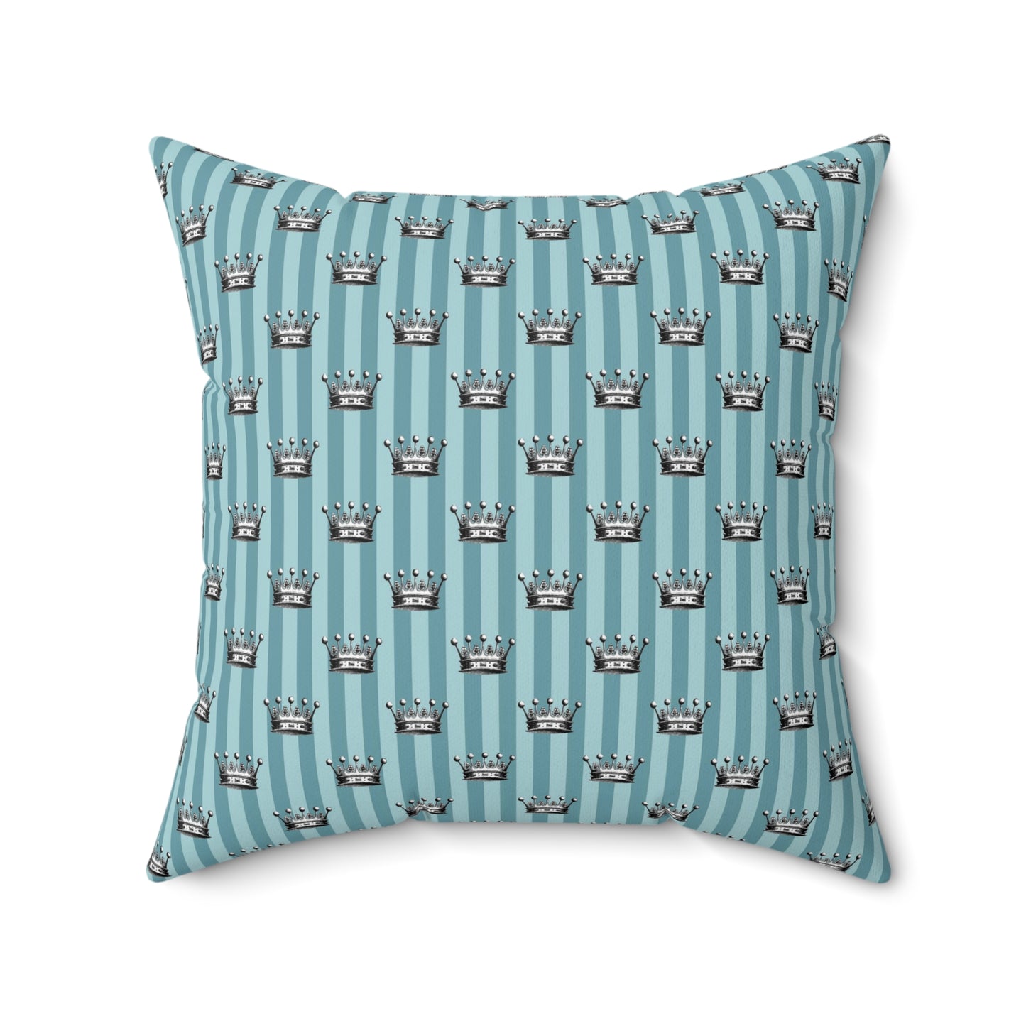 Teal Paris Pattern 22 - Faux Suede Square Pillow