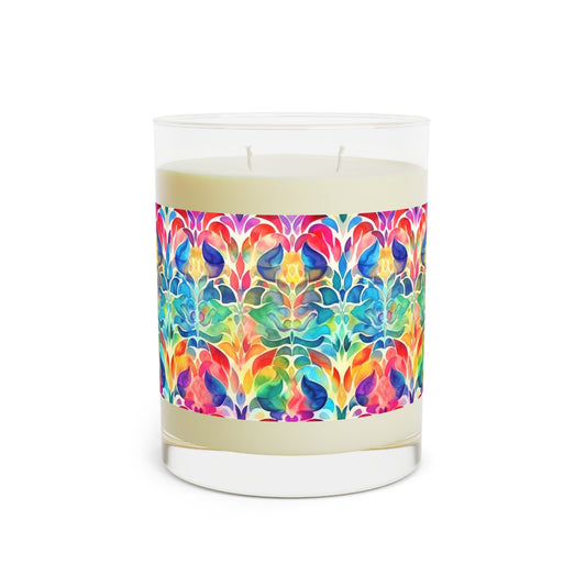 Vibrant Rainbow Watercolor - Scented Candle - 11oz