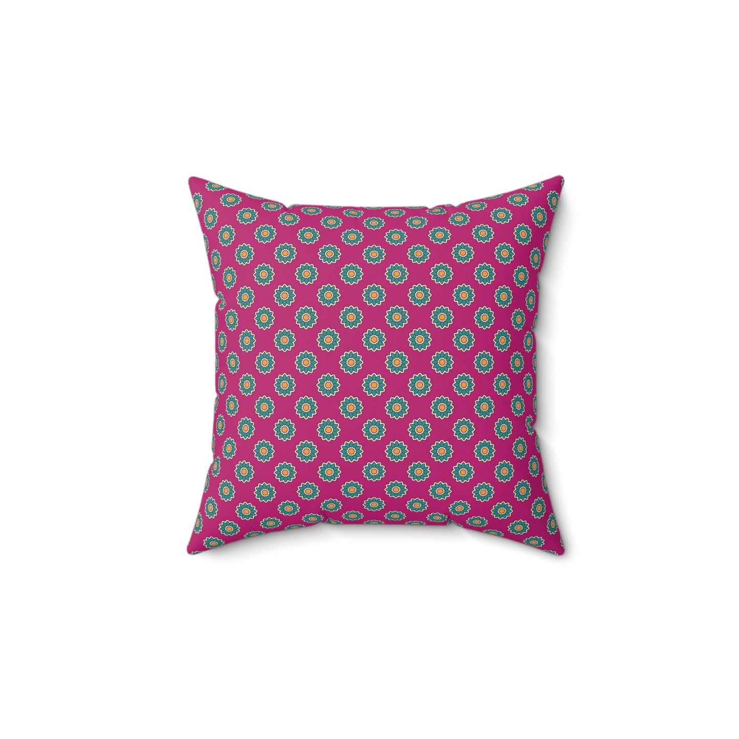 Boho Mandala Pattern 7 - Faux Suede Square Pillow