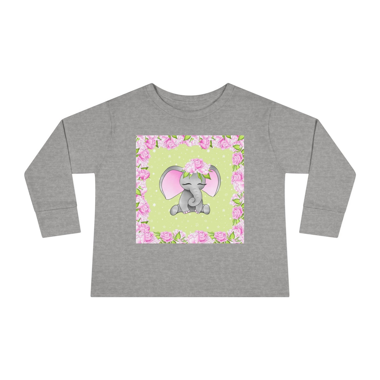 Pink Elephant - Toddler Long Sleeve Tee