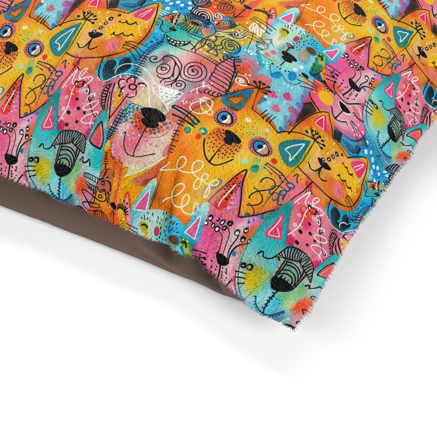 Whimsical Colorful Pet Bed - Cozy and Vibrant Dog / Cat Bedding for Pet Lovers
