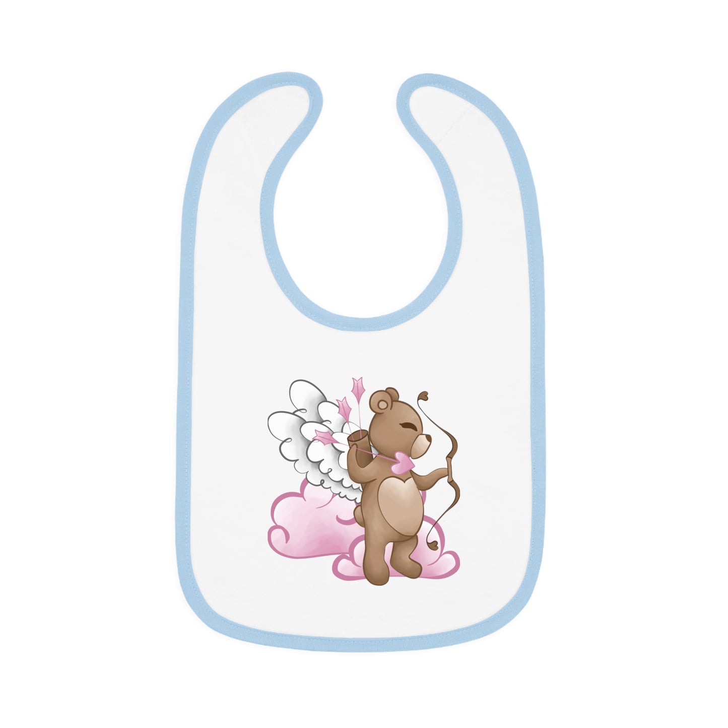 Love Bear - Baby Contrast Trim Jersey Bib