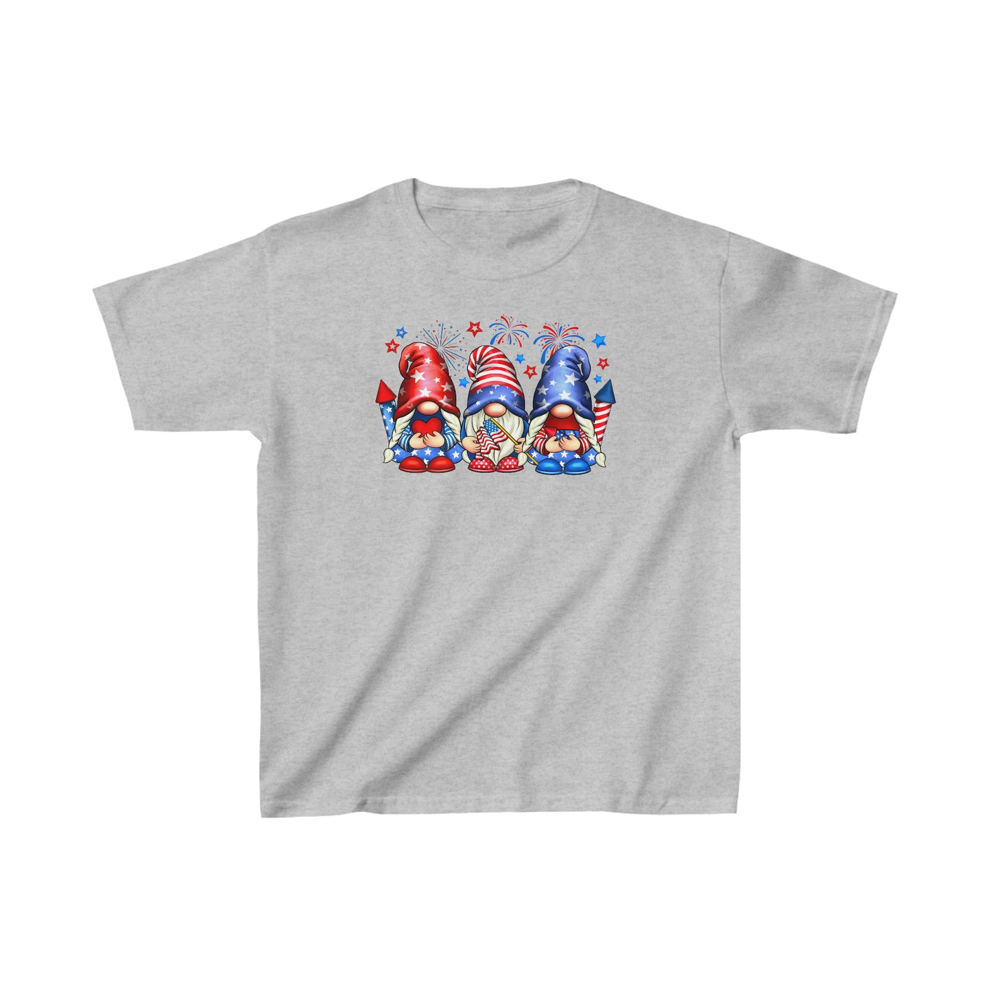 Fireworks Gnomes - 4th of July - Independence Day - Kids Heavy Cotton Tee