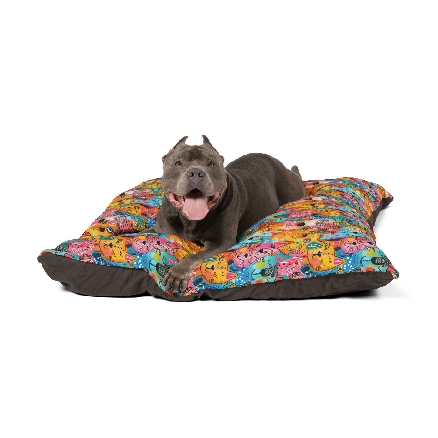 Whimsical Colorful Pet Bed - Cozy and Vibrant Dog / Cat Bedding for Pet Lovers