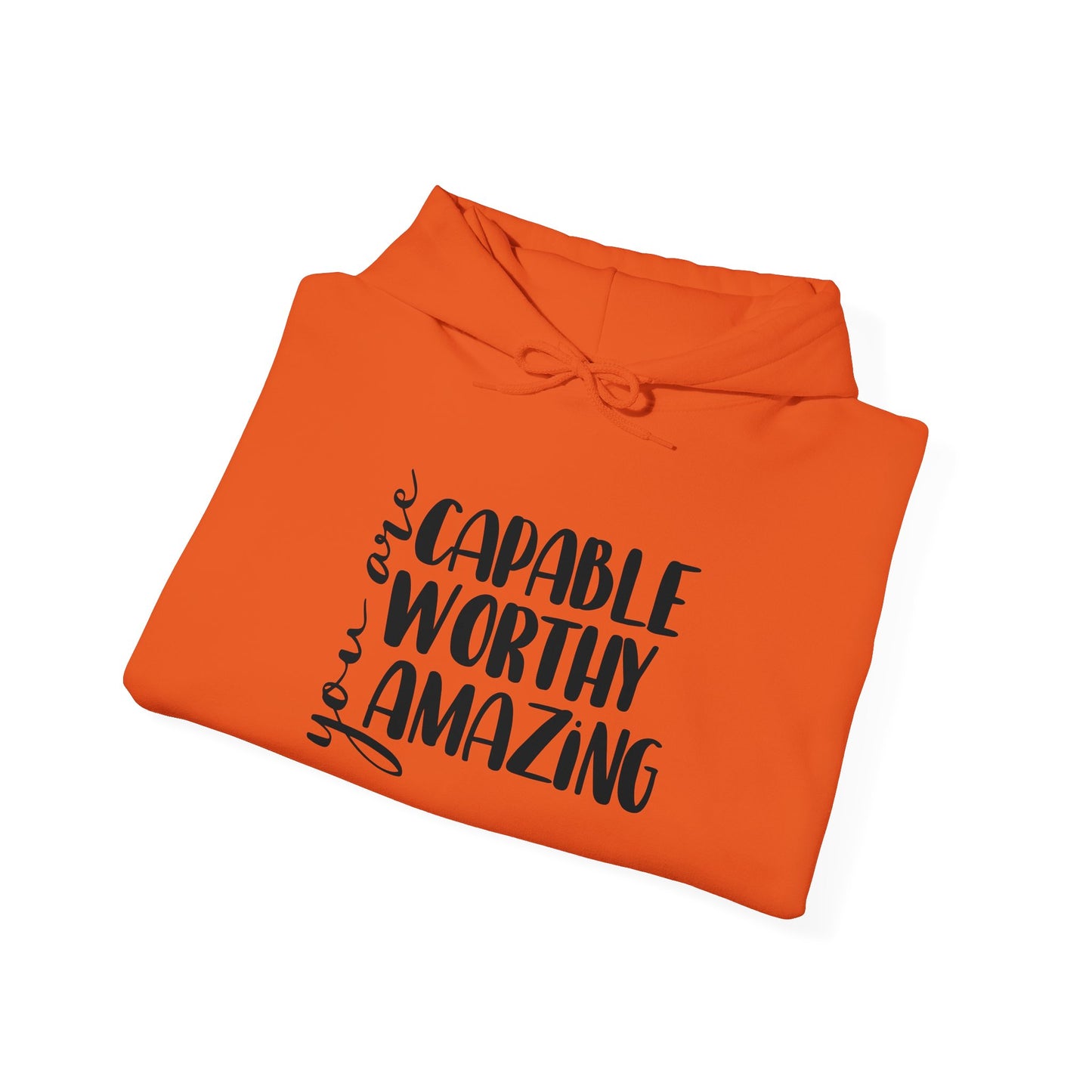 Unisex Heavy Blend Hooded Sweatshirt - You are Capable, Worthy, Amazing