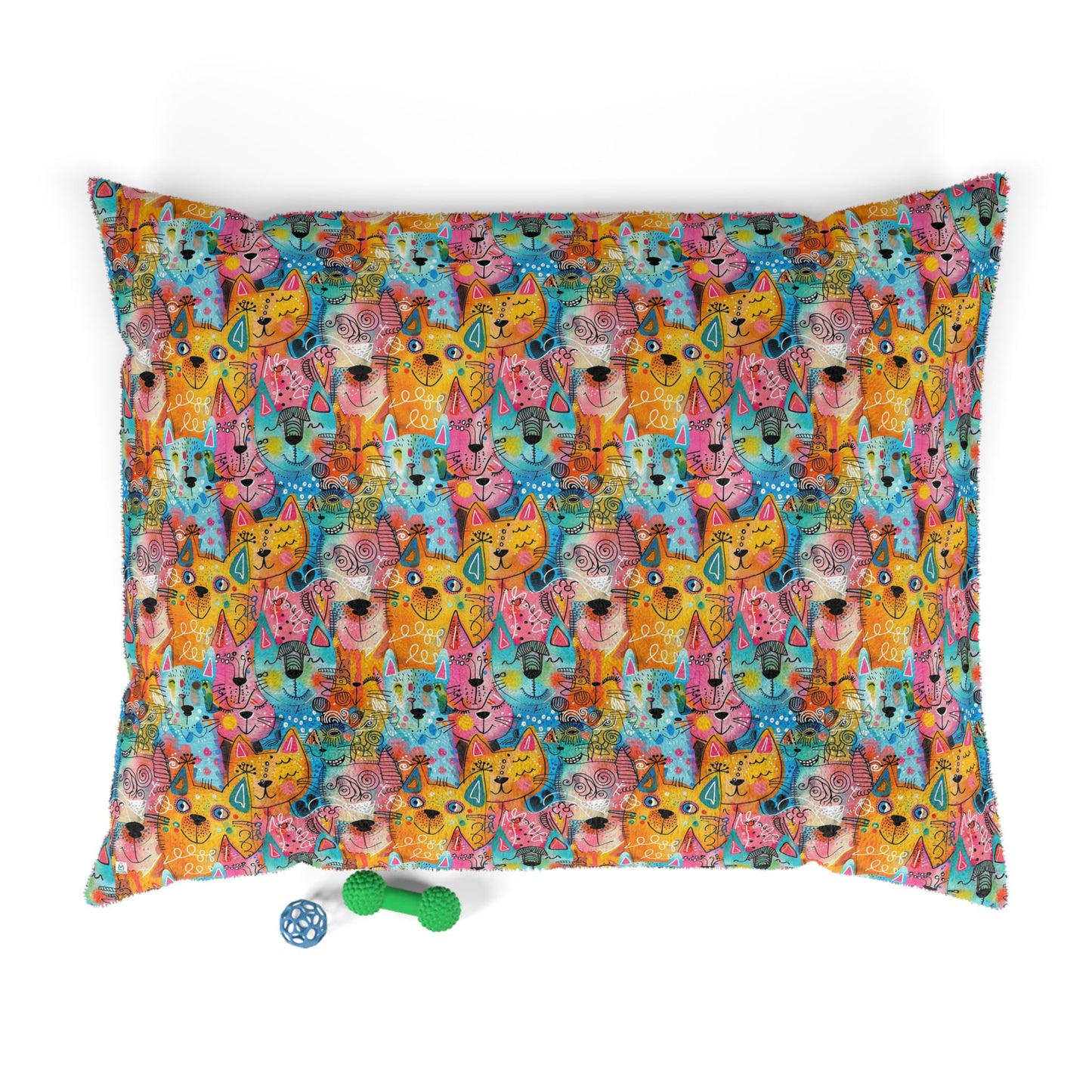 Whimsical Colorful Pet Bed - Cozy and Vibrant Dog / Cat Bedding for Pet Lovers