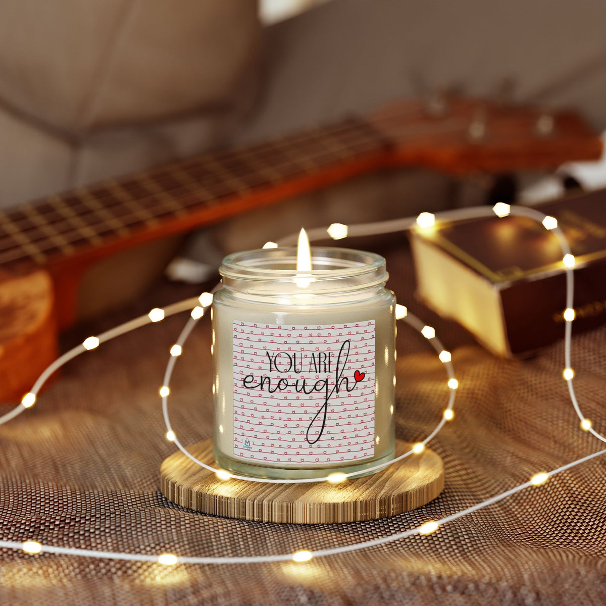 You are Enough - Motivational Scented Candle - Coconut Apricot Wax (4oz, 9oz)