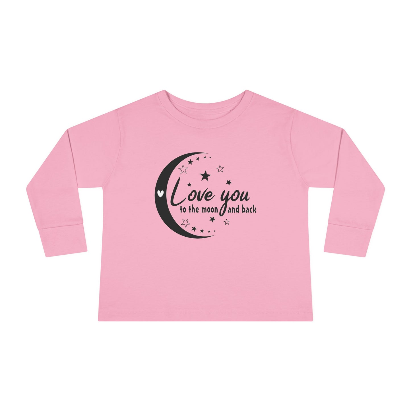 Love You to the Moon and Back - Stars - Heart - Toddler Long Sleeve Tee