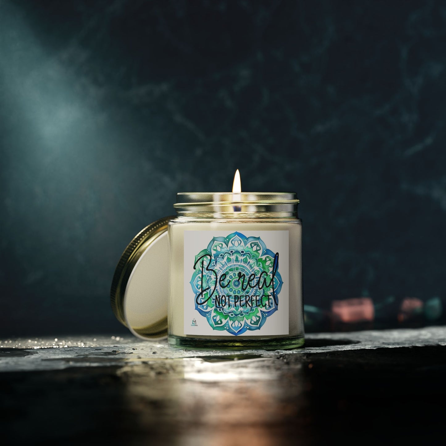 Be Real - Not Perfect - Motivational Scented Candle - Coconut Apricot Wax (4oz, 9oz)