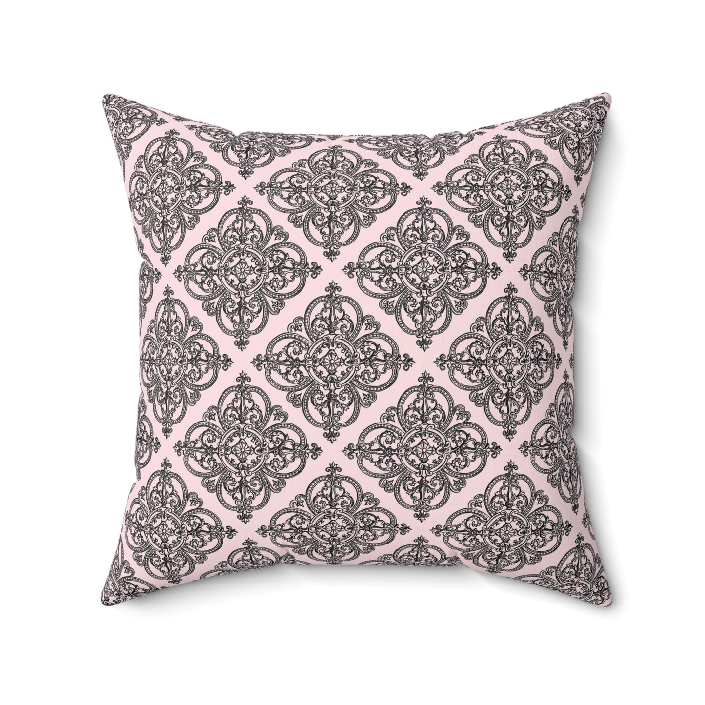 Pink Paris Pattern 4 - Faux Suede Square Pillow