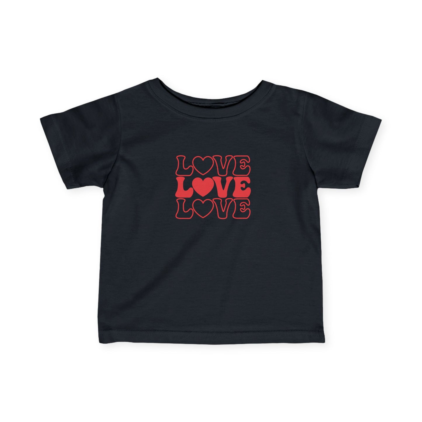LOVE, LOVE, LOVE - Infant Fine Jersey Tee