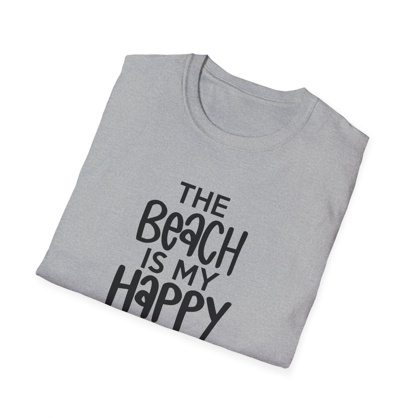Unisex Softstyle T-Shirt - The Beach is my Happy Place
