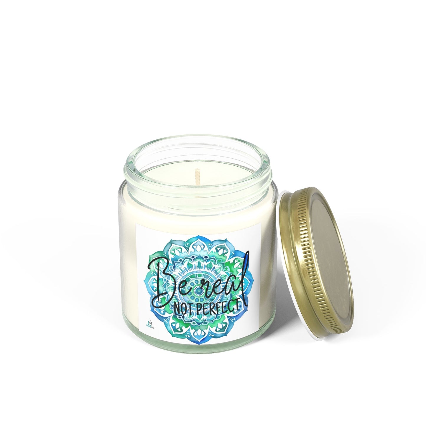 Be Real - Not Perfect - Motivational Scented Candle - Coconut Apricot Wax (4oz, 9oz)