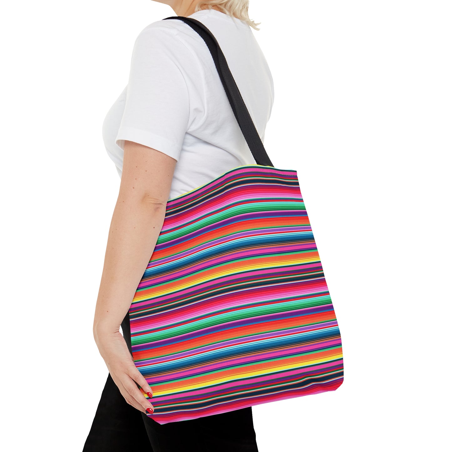 Multicolor Striped 7 - Practical, high-quality Tote Bag