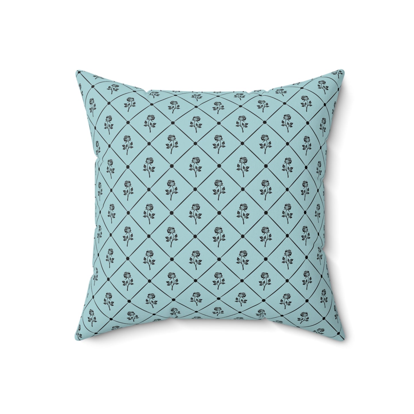 Teal Paris Pattern 14 - Faux Suede Square Pillow