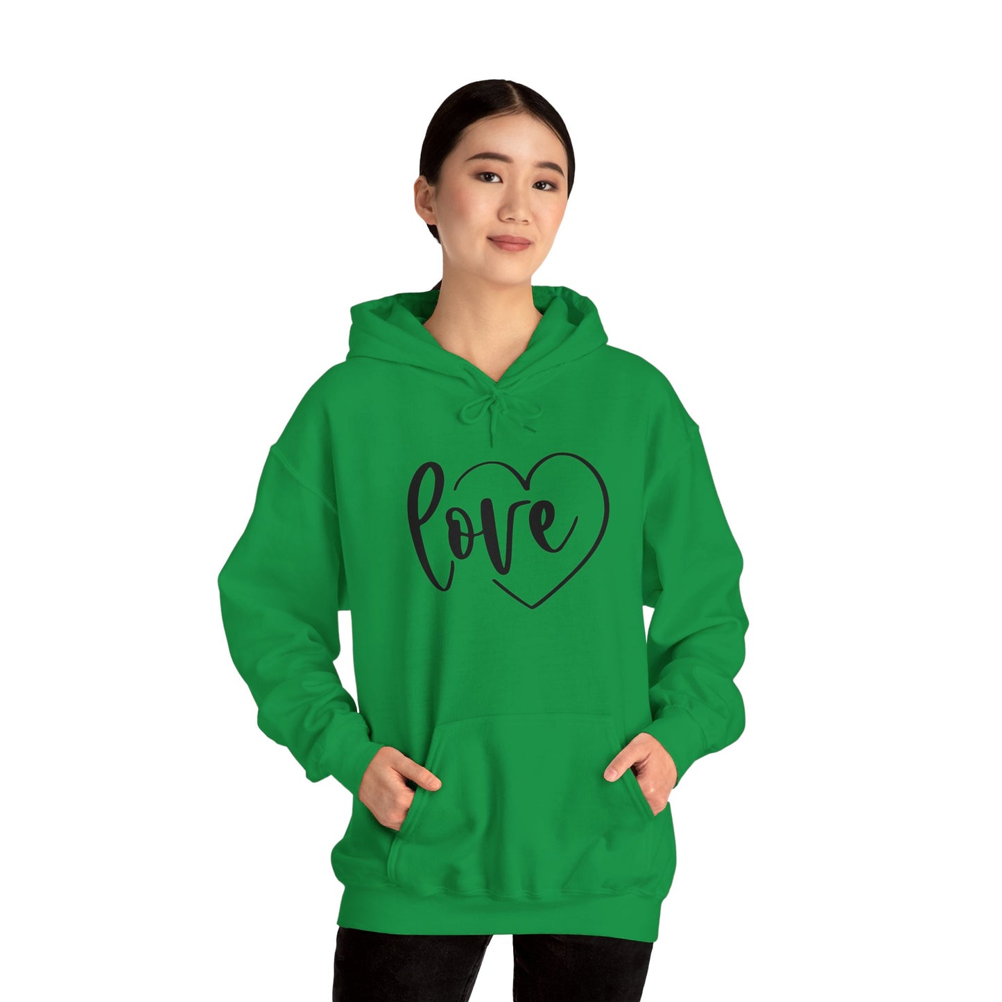 Unisex Heavy Blend Hooded Sweatshirt - Love Heart