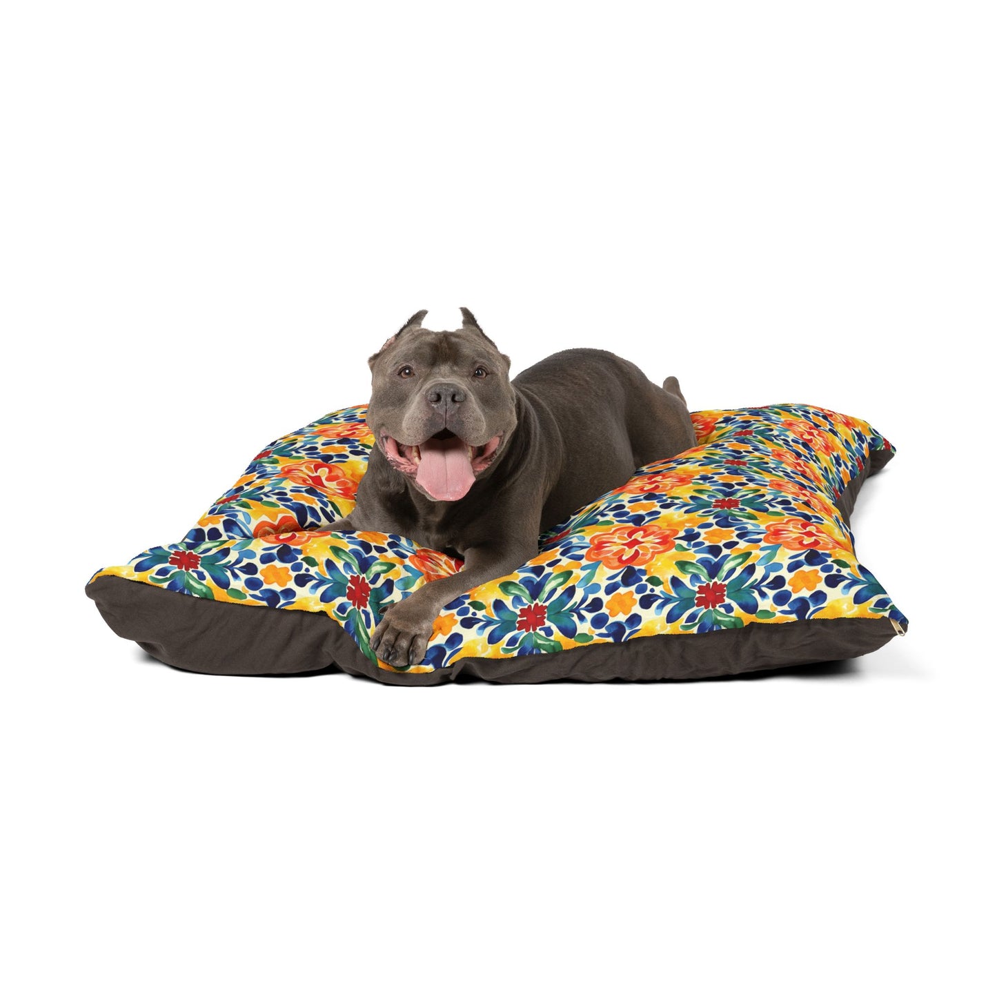 Bright Colorful Floral Pet Bed - Cozy Comfort for Your Furry Friend
