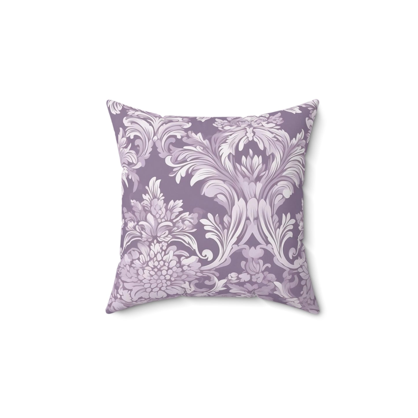 Purple Damask 11 - Beautiful, Shabby Chic, Boho, Fun - Faux Suede Square Pillow
