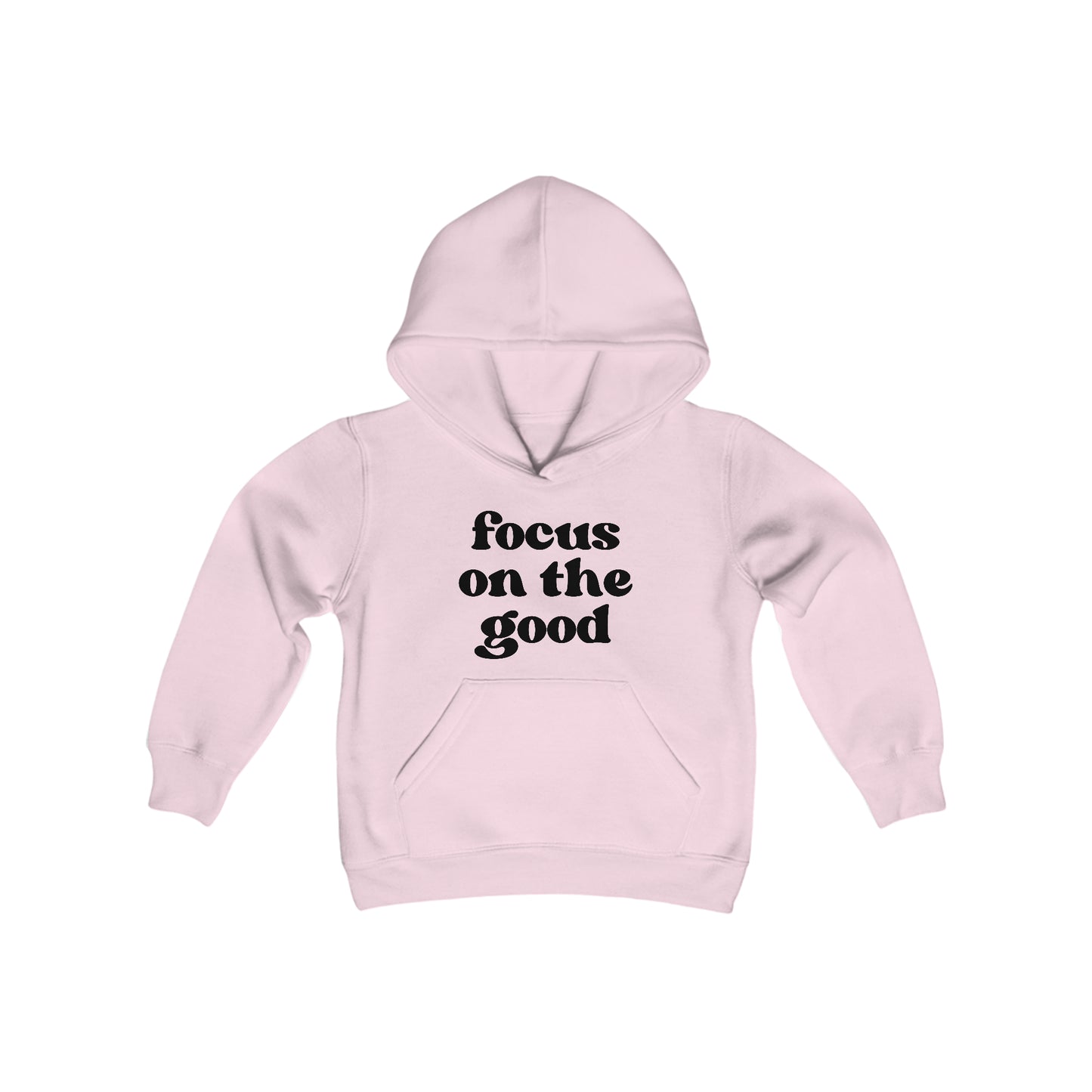 Focus on the Good - Self Acceptance - Inspire - Youth Heavy Blend Hooded Sweatshirt