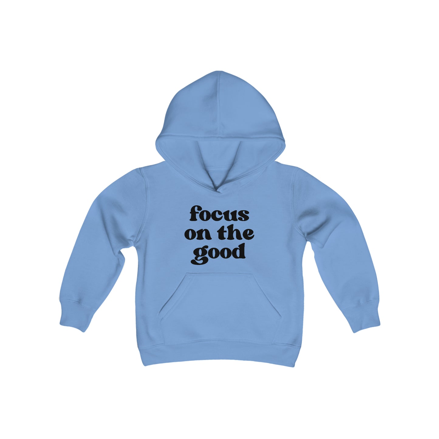 Focus on the Good - Self Acceptance - Inspire - Youth Heavy Blend Hooded Sweatshirt