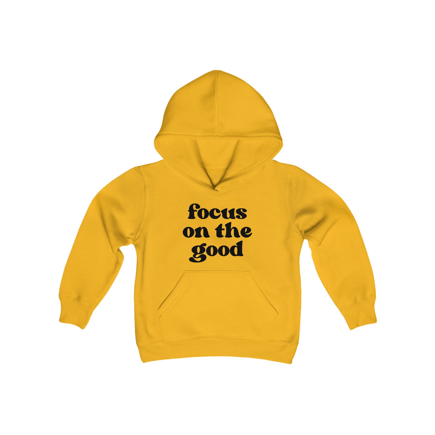 Focus on the Good - Self Acceptance - Inspire - Youth Heavy Blend Hooded Sweatshirt