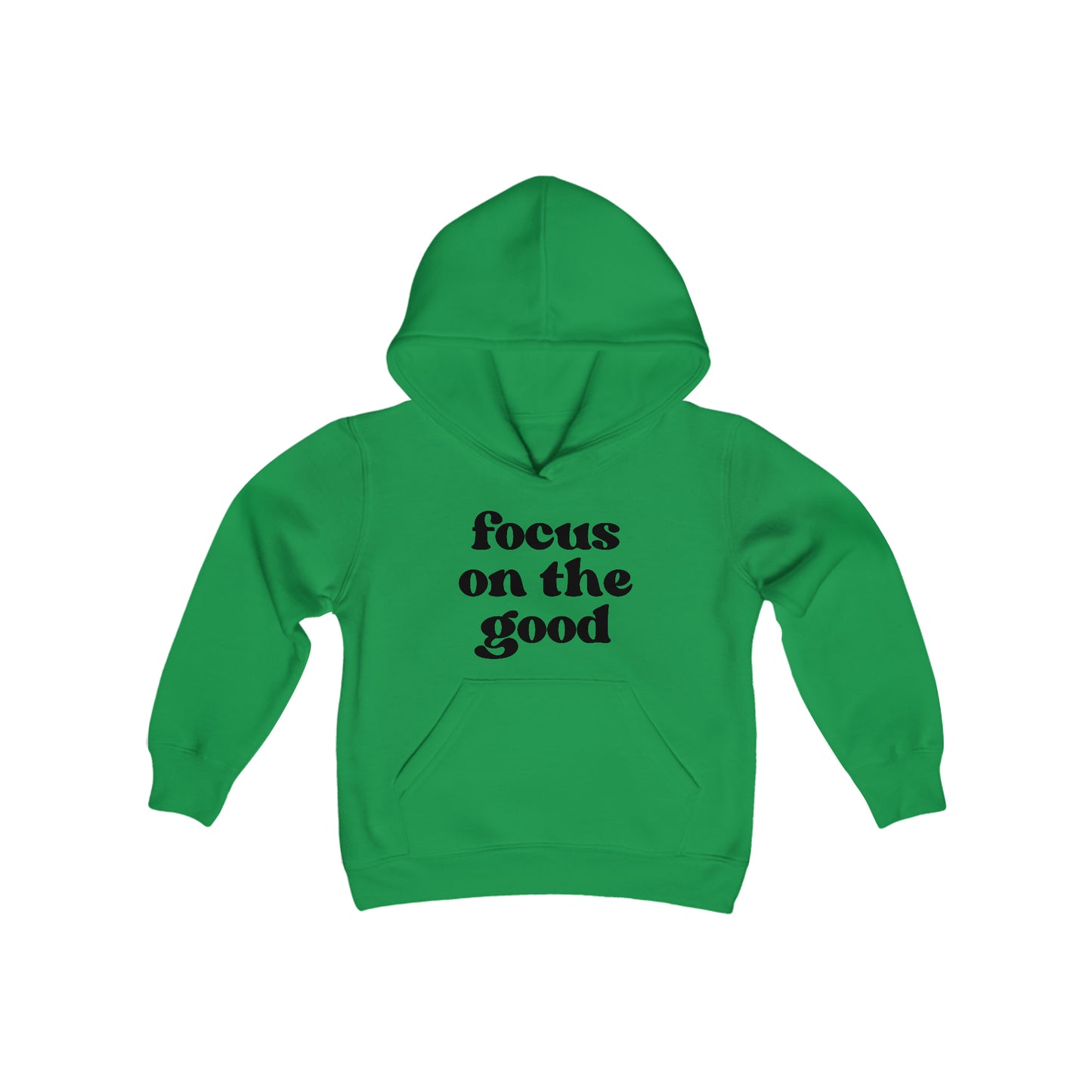 Focus on the Good - Self Acceptance - Inspire - Youth Heavy Blend Hooded Sweatshirt