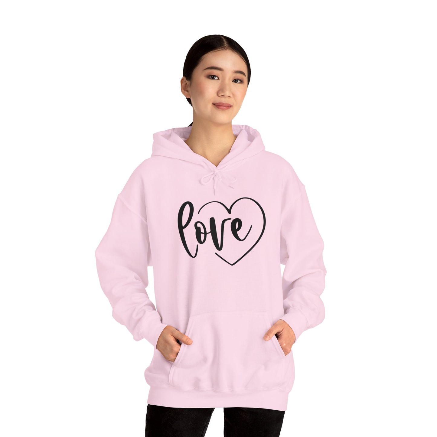 Unisex Heavy Blend Hooded Sweatshirt - Love Heart