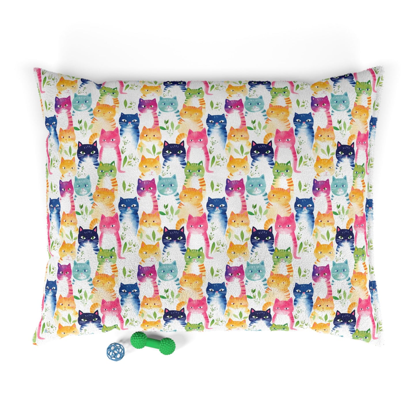 Vibrant Cat Print Pet Bed - Cozy and Colorful for Cat Lovers
