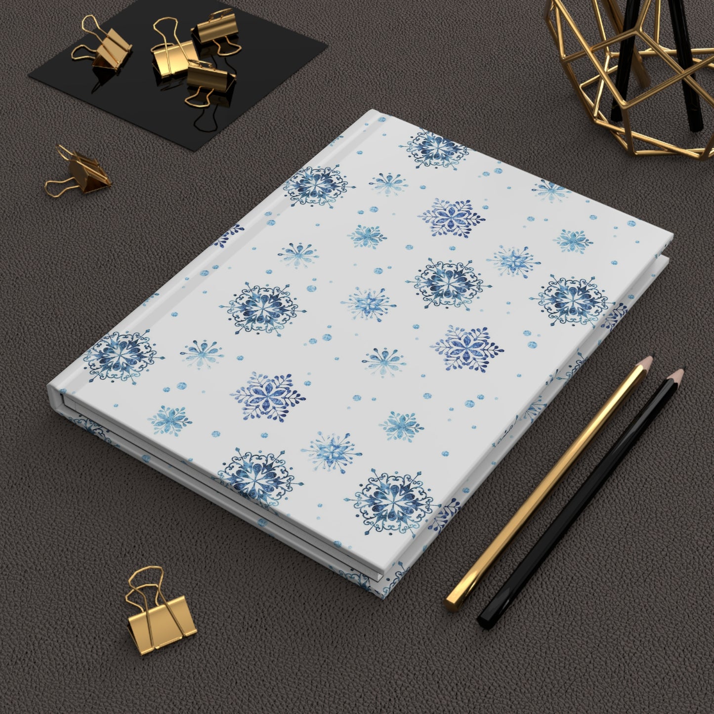 Beautiful Everyday Journaling - White and Blue Winter Paper 4 - Hardcover Journal Matte