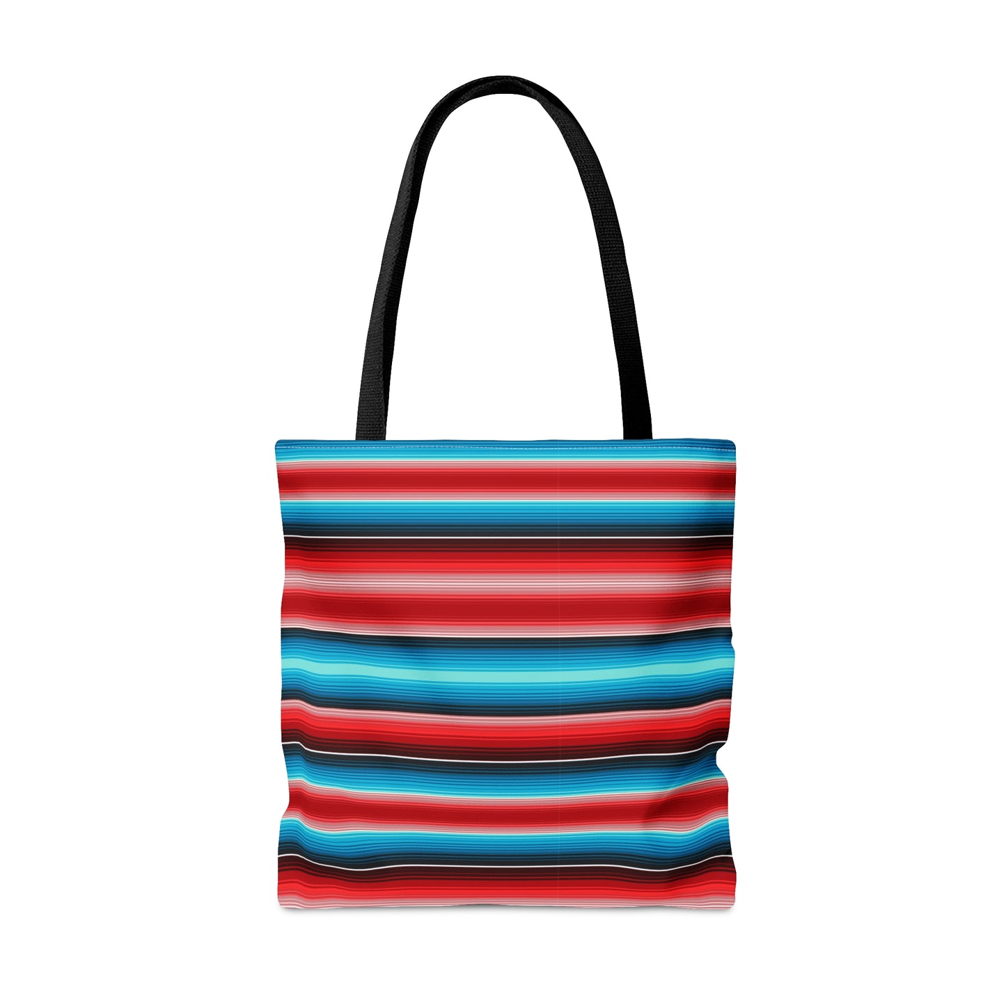 Red and Blue Multicolor Striped 35 - Practical, high-quality Tote Bag