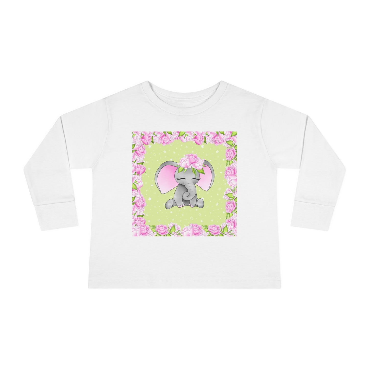 Pink Elephant - Toddler Long Sleeve Tee