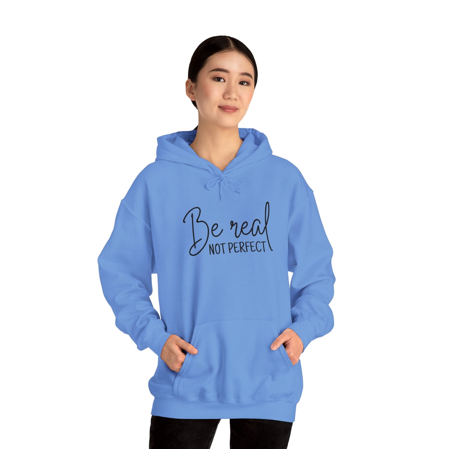Unisex Heavy Blend Hooded Sweatshirt - Be Real, Not Perfect