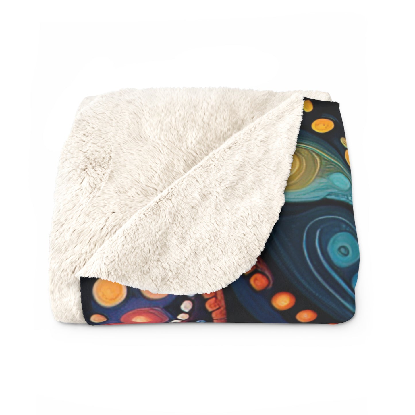 Beautiful, Cozy, Soft - Amazing Colorful Psychedelic Swirls 1.9 - Sherpa Fleece Blanket