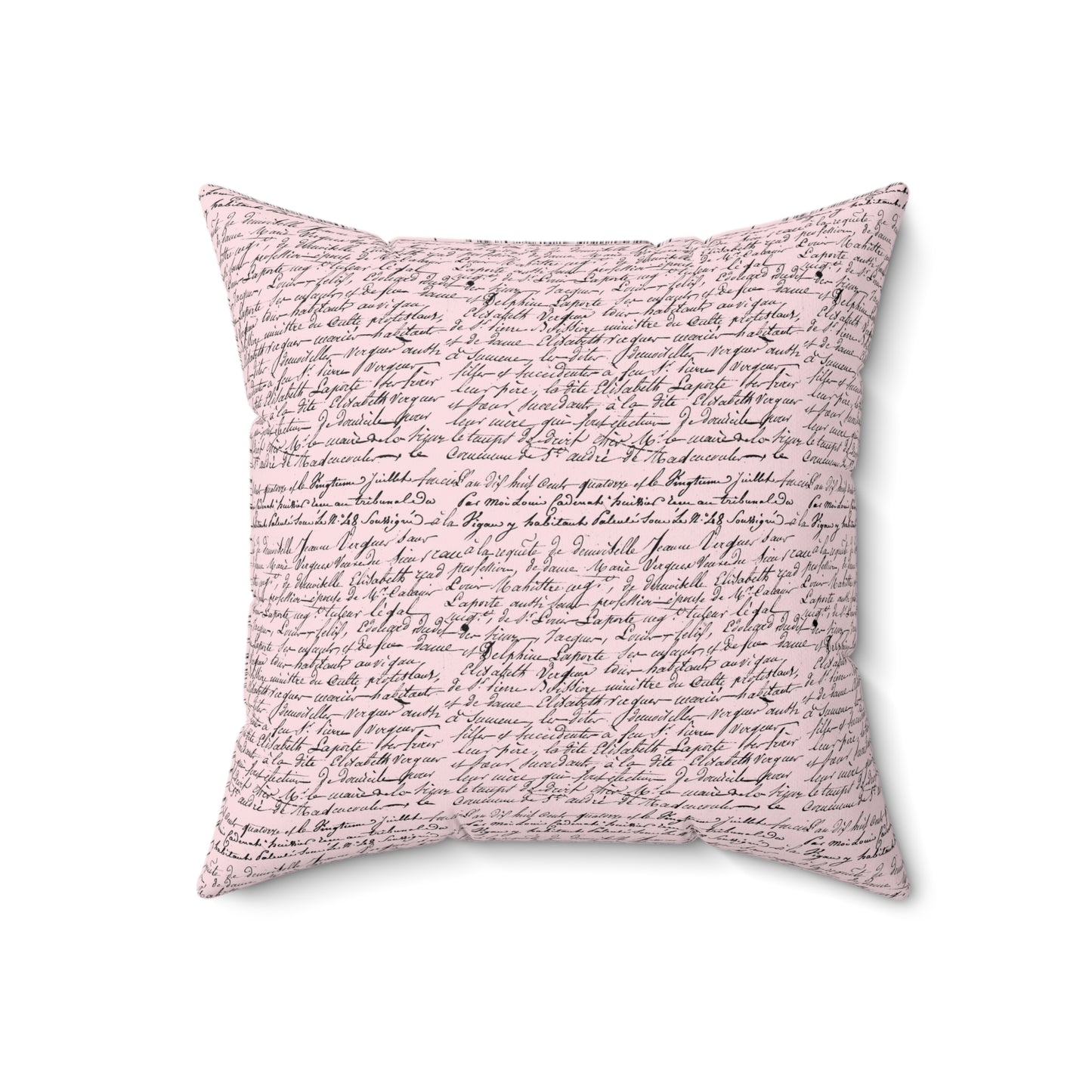 Pink Paris Pattern 23 - Faux Suede Square Pillow