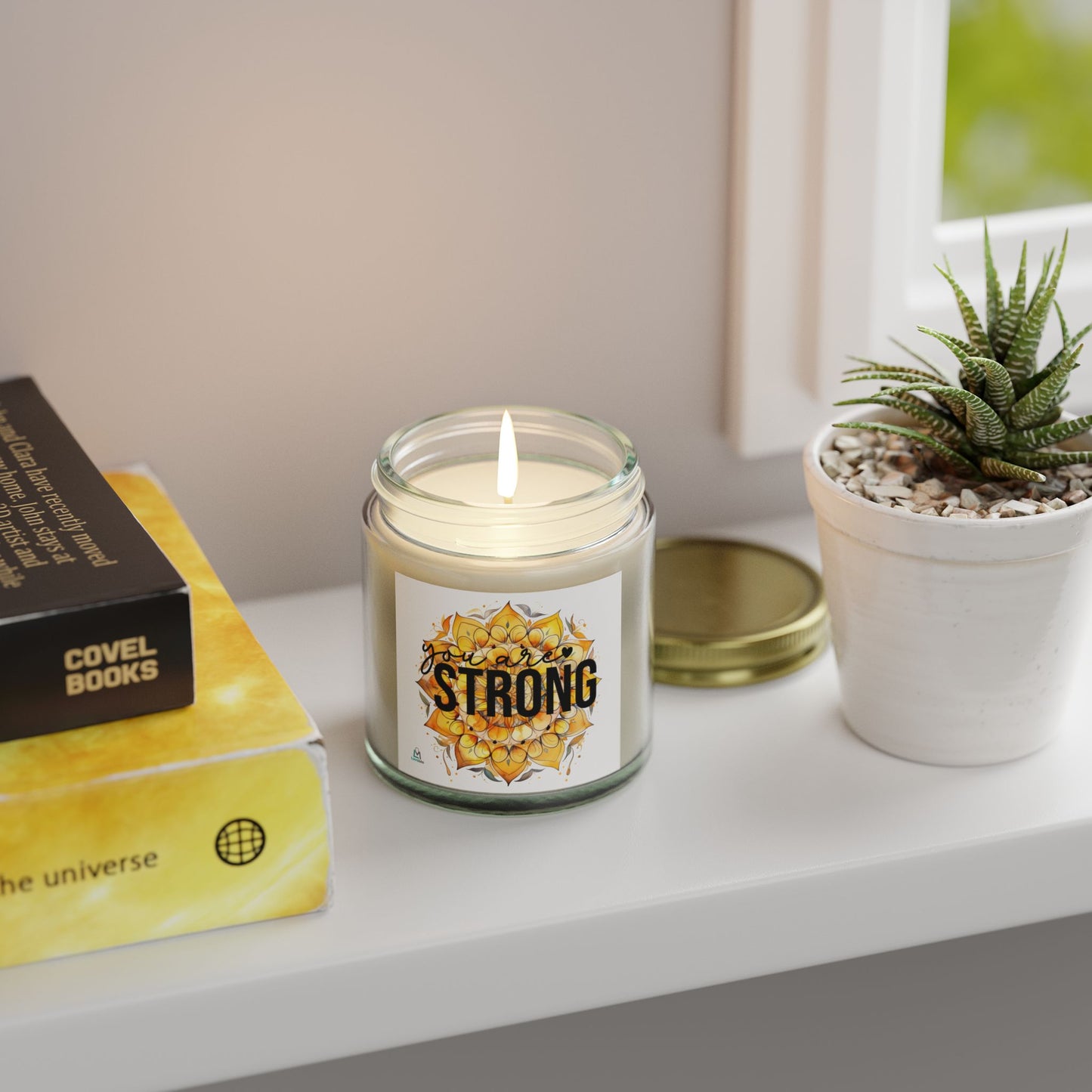 You are Strong - Motivational Scented Candle - Coconut Apricot Wax (4oz, 9oz)