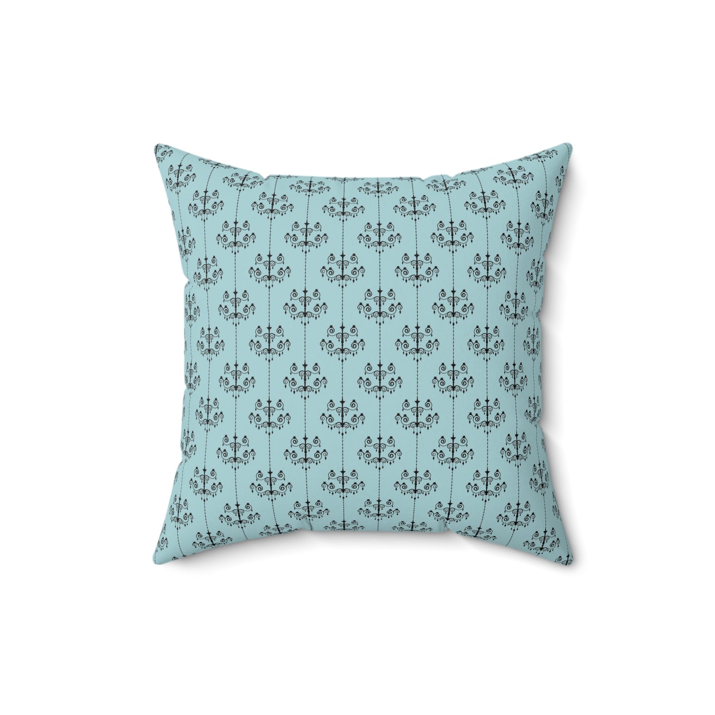 Teal Paris Pattern 12 - Faux Suede Square Pillow